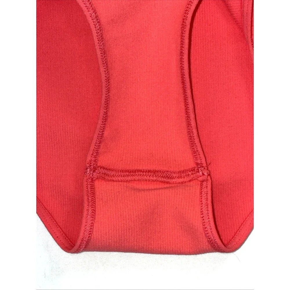 Free People Intimately Move Along Coral Pink Ribbed Bodysuit Size XS/S Racerback